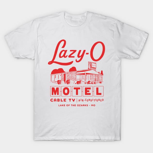 Ozark Lazy-O Motel - Lake of the Ozarks - Missouri T-Shirt by lorenklein